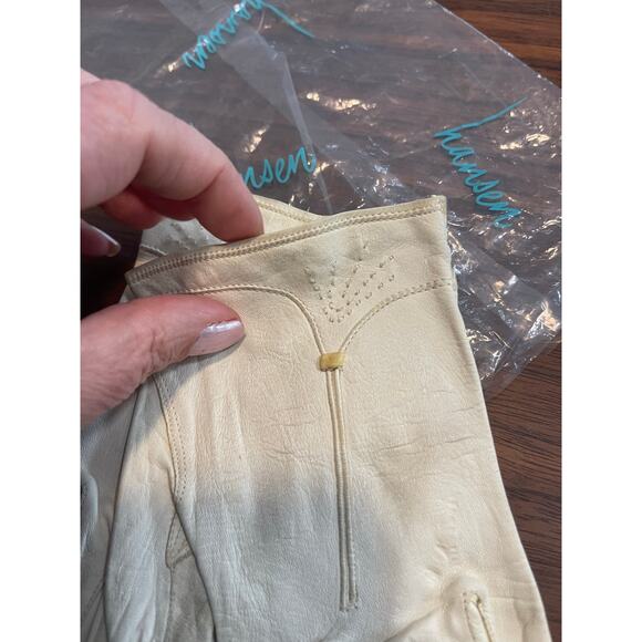 Vintage women gloves Hensen Kayser size 6.5  black white packaged classic - Picture 6 of 11